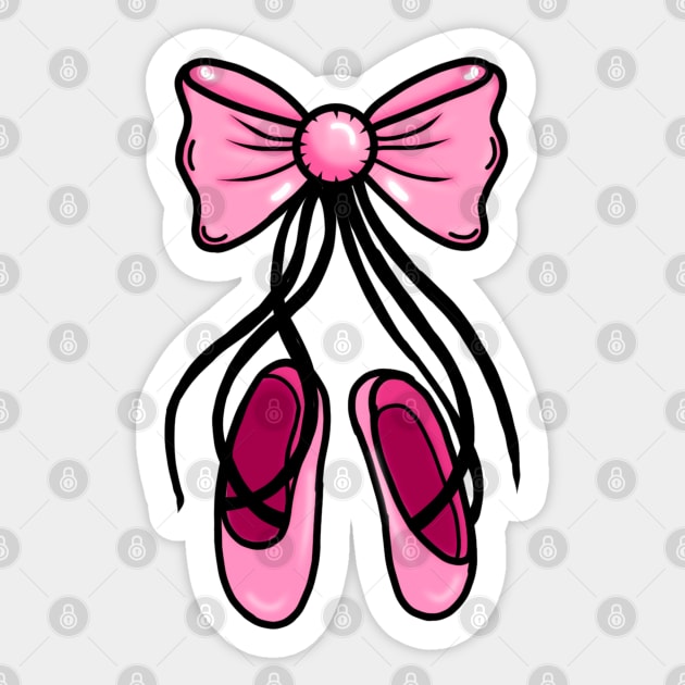 Pink Ballet Shoes Sticker by ROLLIE MC SCROLLIE